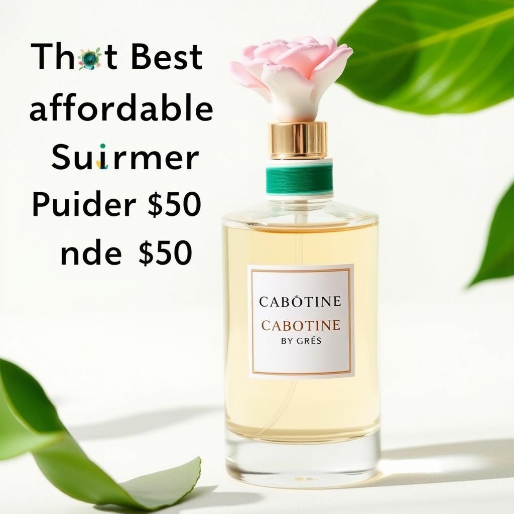 Cabotine by Grès perfume bottle with green floral elements