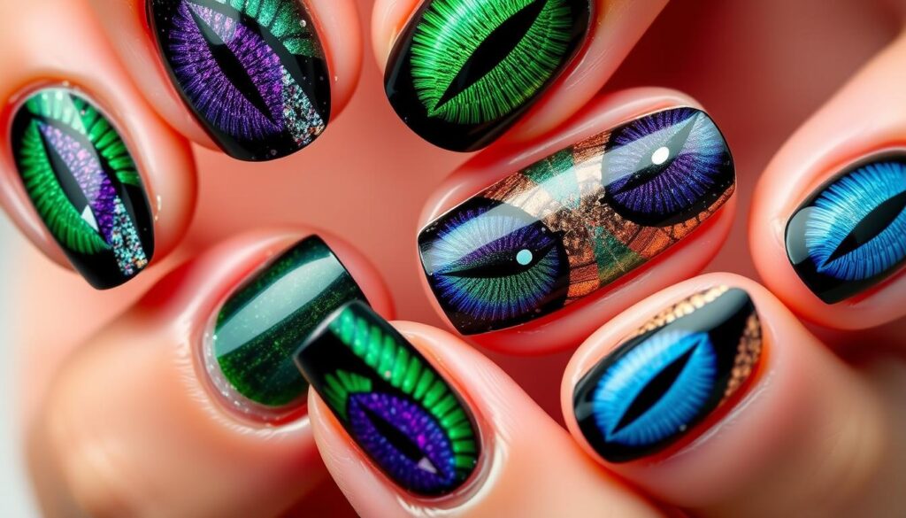 cat-eye nail art designs